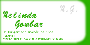 melinda gombar business card